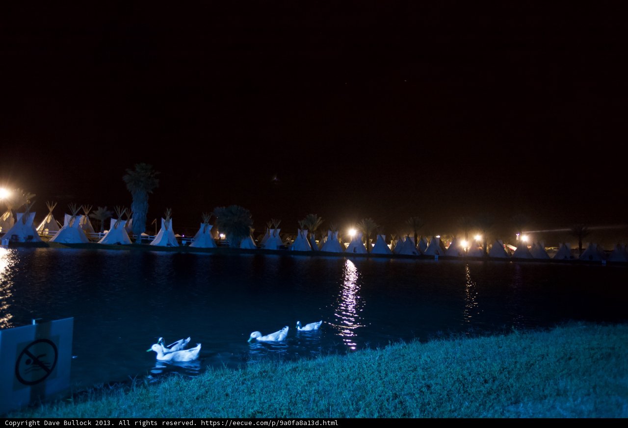 Nighttime Reflections on the Water