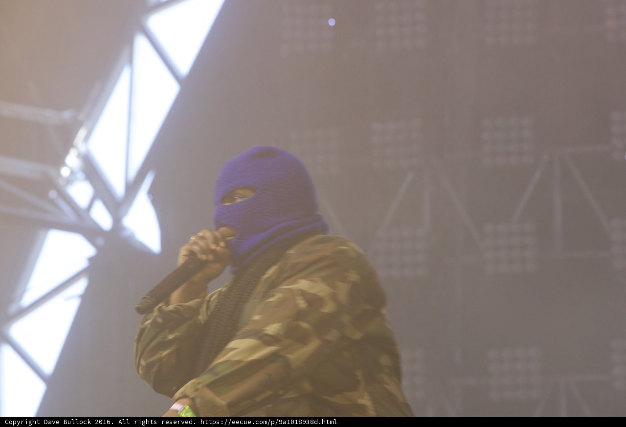 Blue Masked Performer Takes the Stage