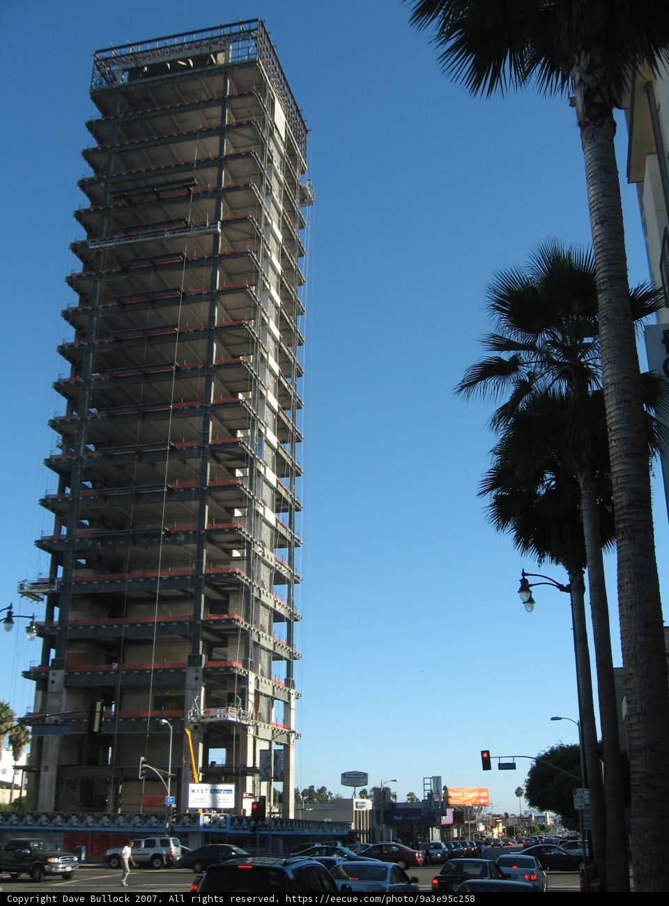 Scaffolding Towering Over Urban Condo Building