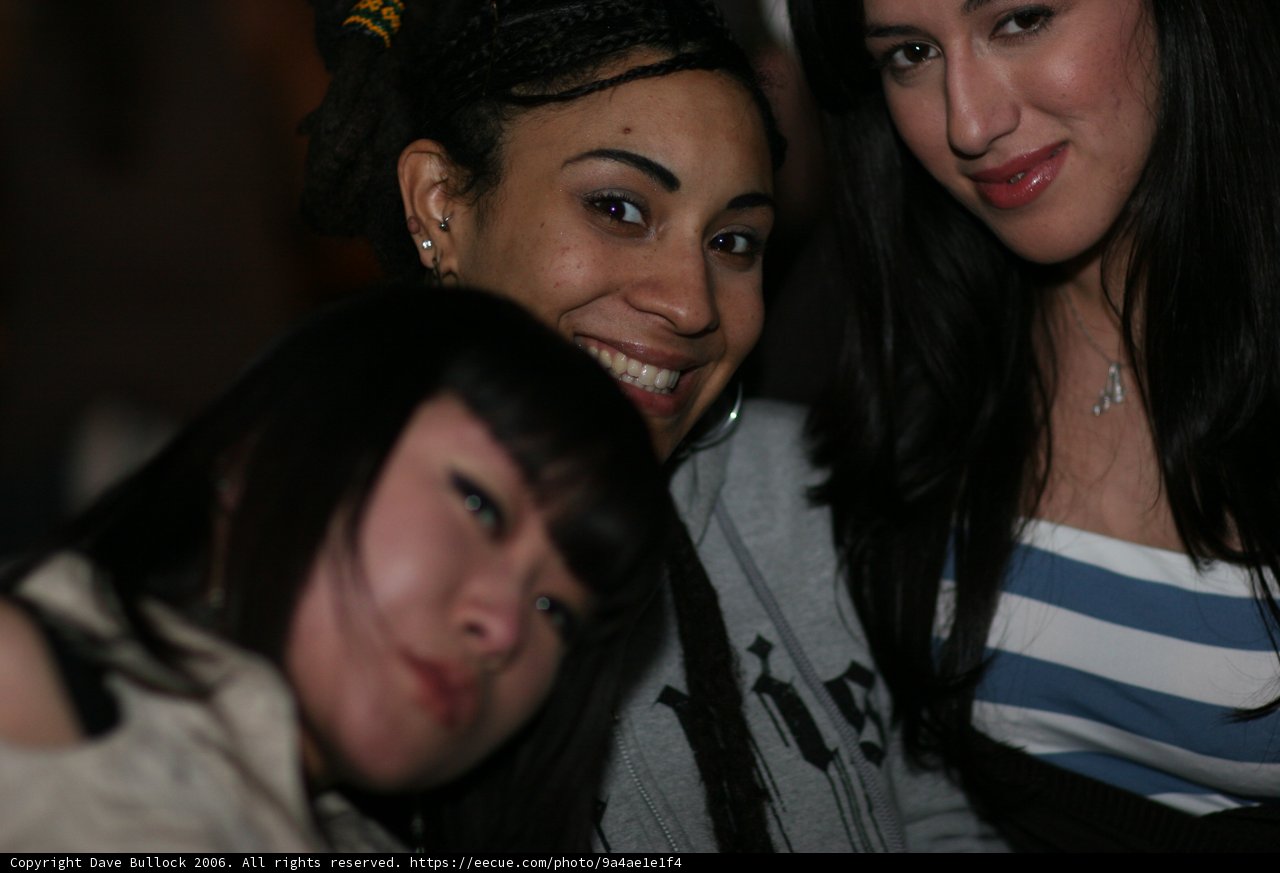 Three Smiling Women Enjoying A Night Out