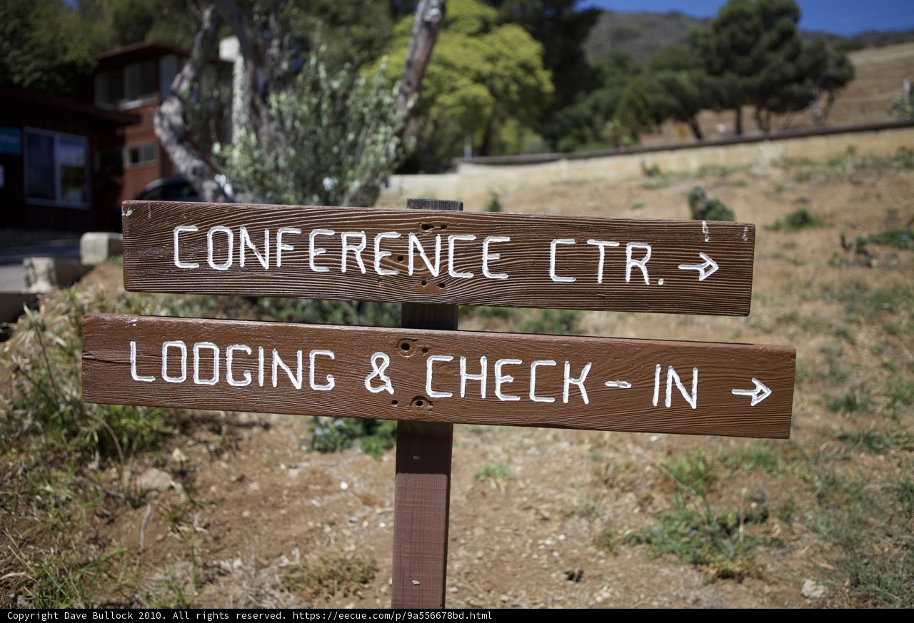 Directional Sign to Conference Center