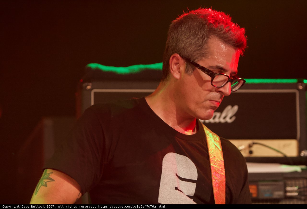 Brett Gurewitz shreds on his electric guitar
