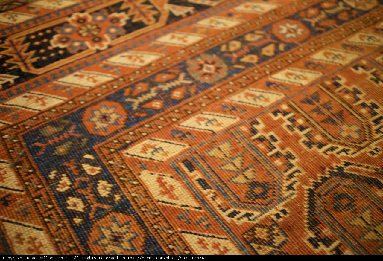 Oriental Blue and Orange Rug