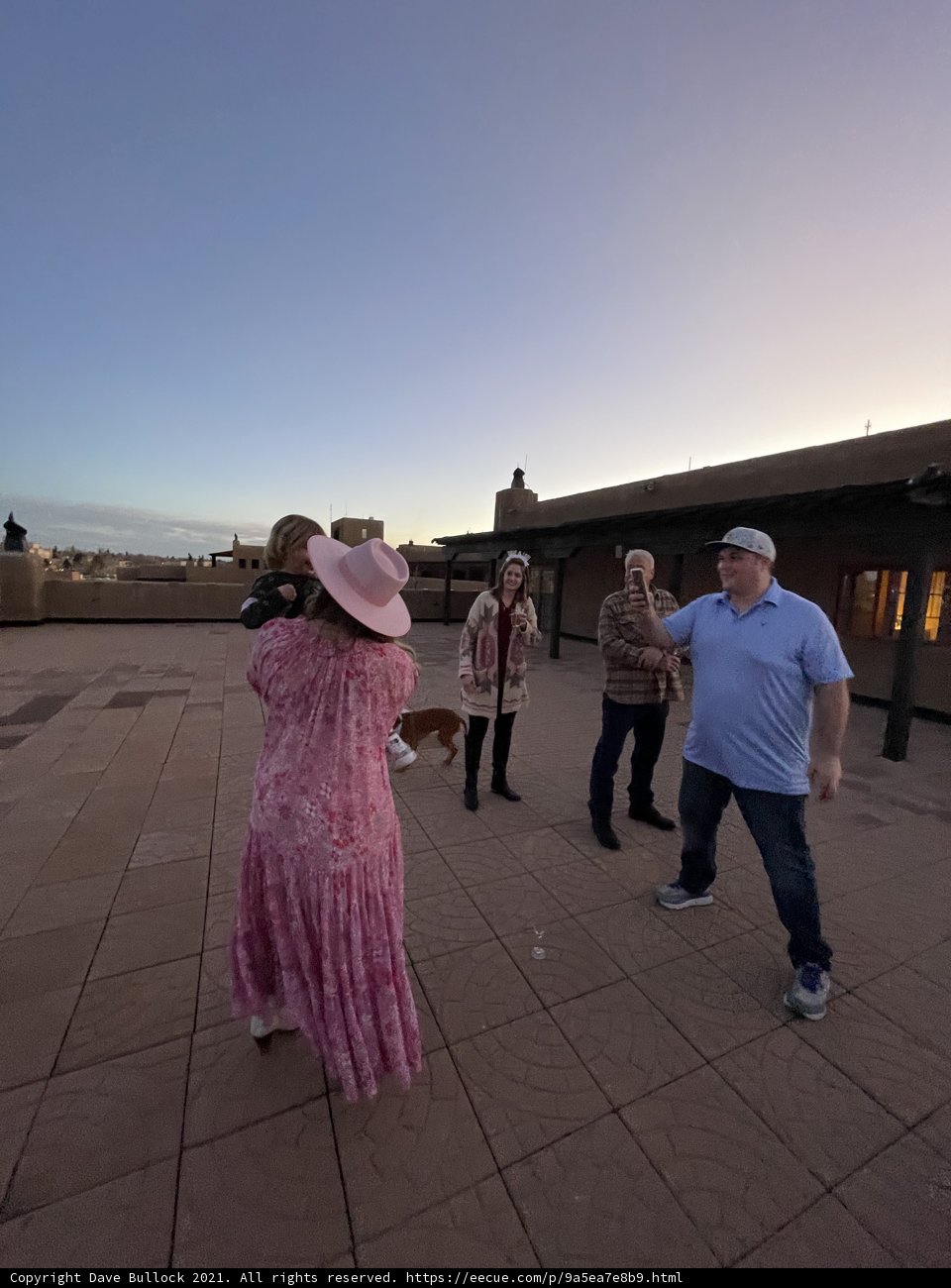 Patio Gathering with Furry Friend