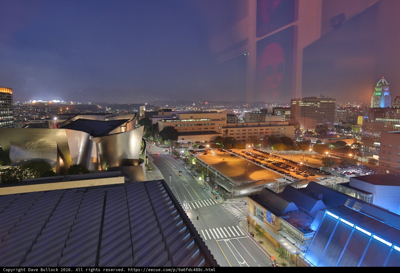 Nighttime Cityscape View from The Broad