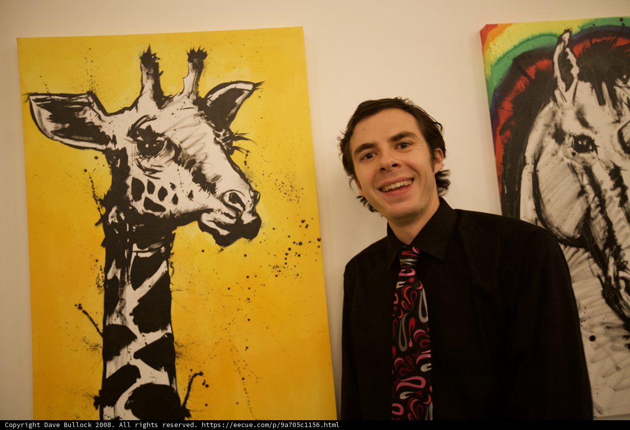 Man and Giraffe Painting