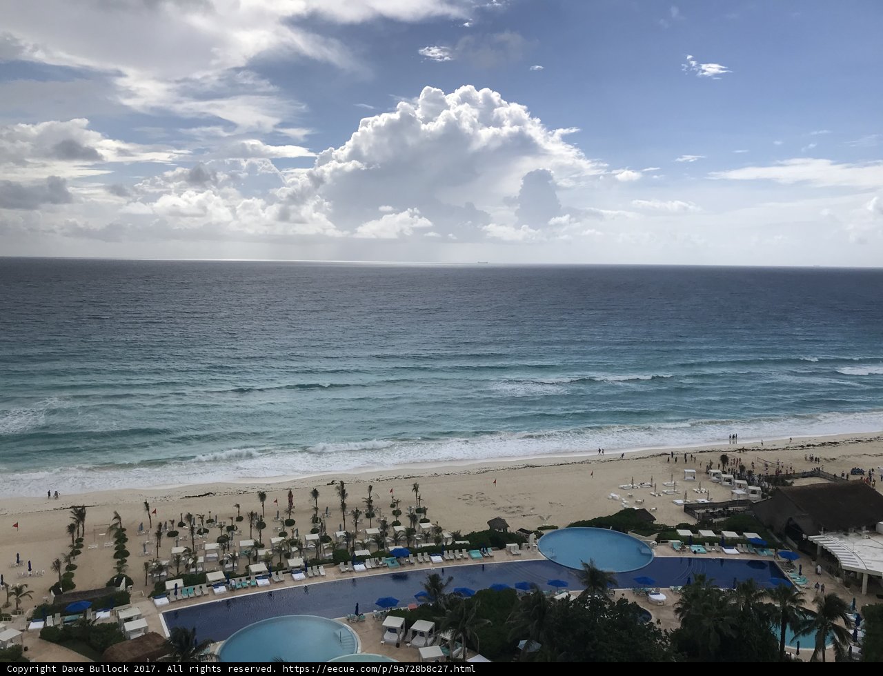 Breathtaking View of Cancún Beach and Ocean from Hotel