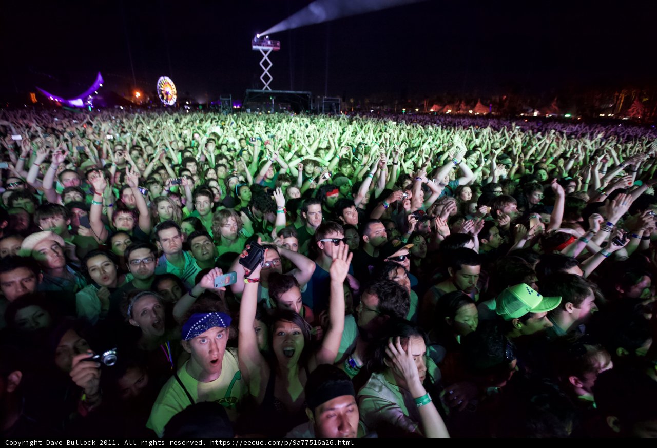 Coachella 2011 Rock Concert Crowd