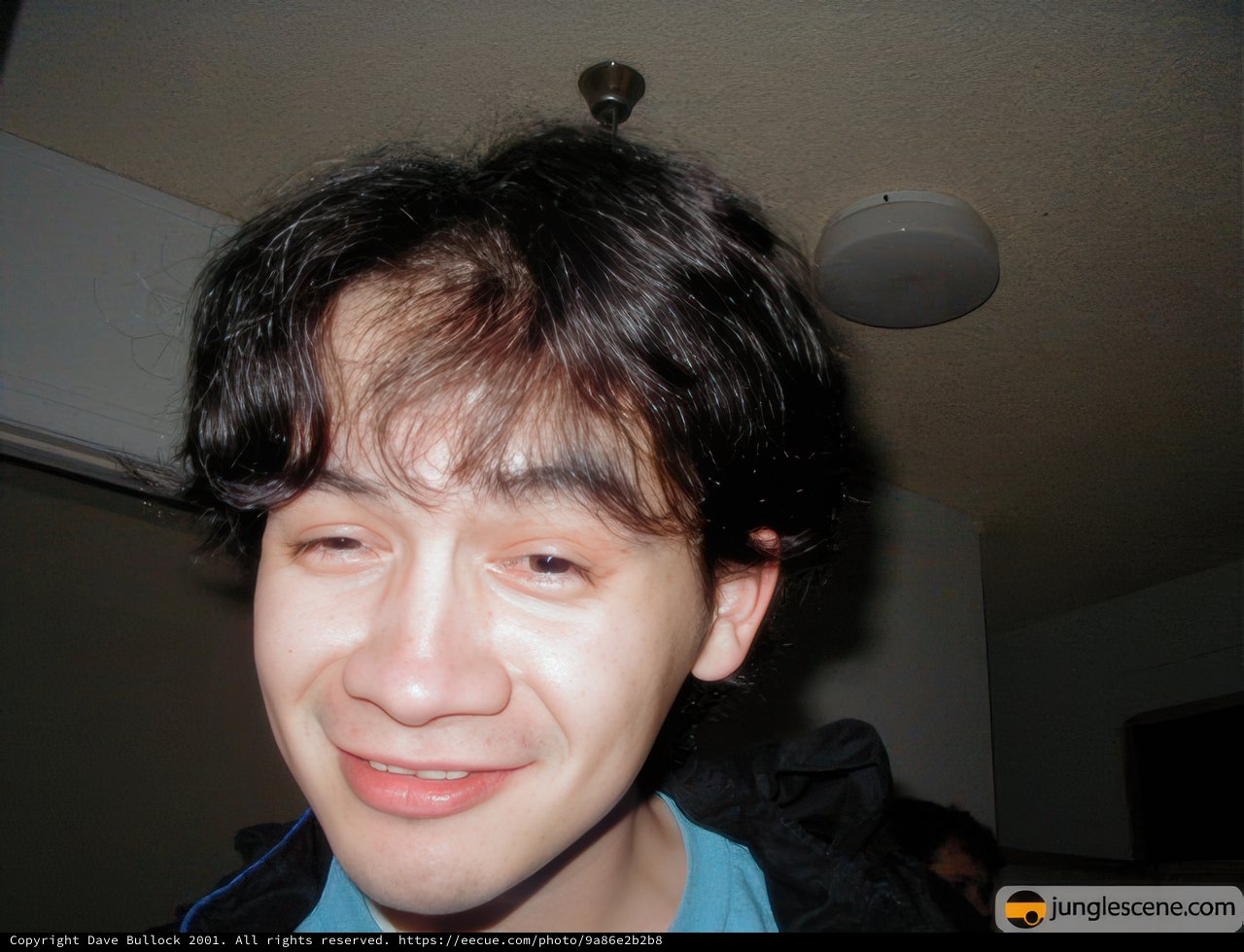 Happy New Year with Black-Haired Man