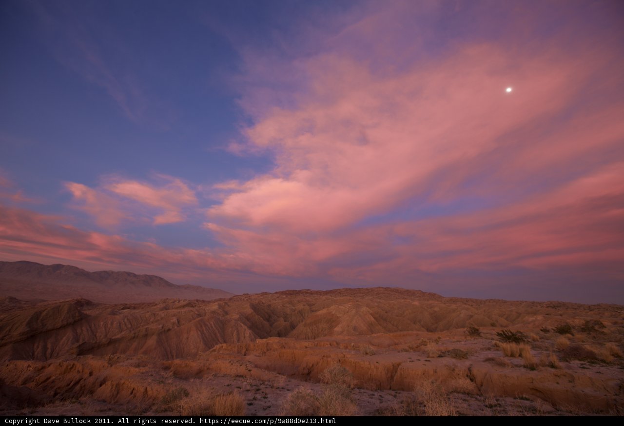 Moonrise Over Anza Borrego Desert