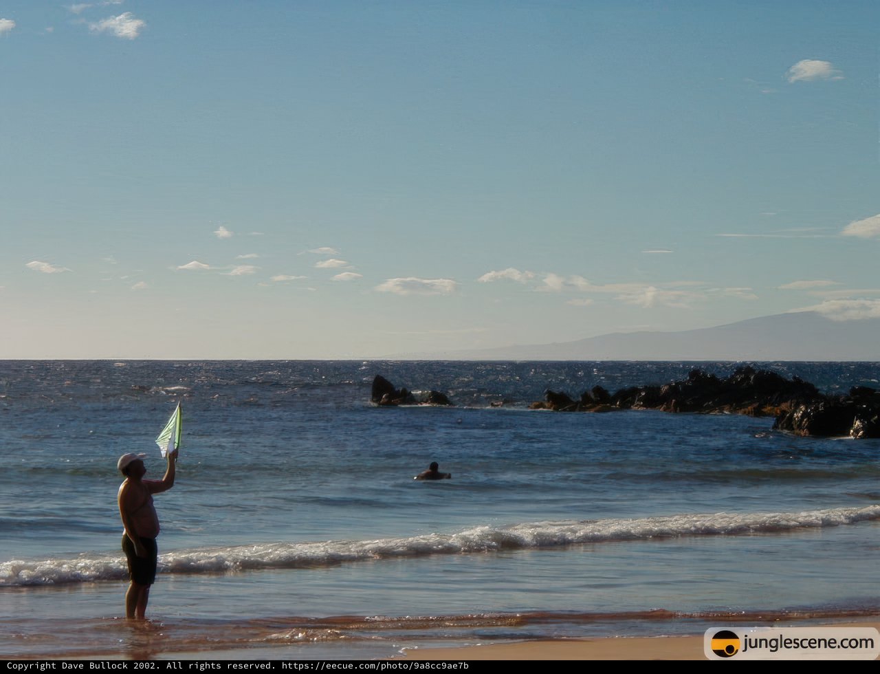 Kite-flying on the Hawaiian Coast