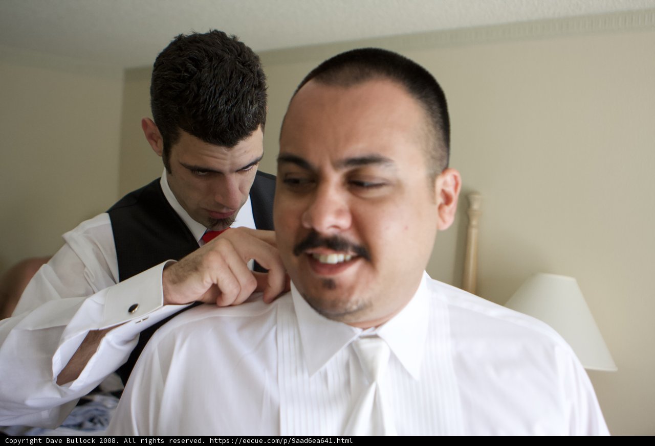 Mark B in formal white dress shirt