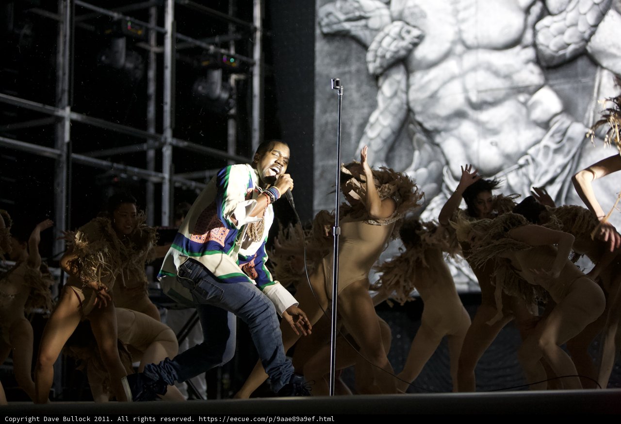 Kanye West Puts on a Colorful Performance with Dancers at Coachella