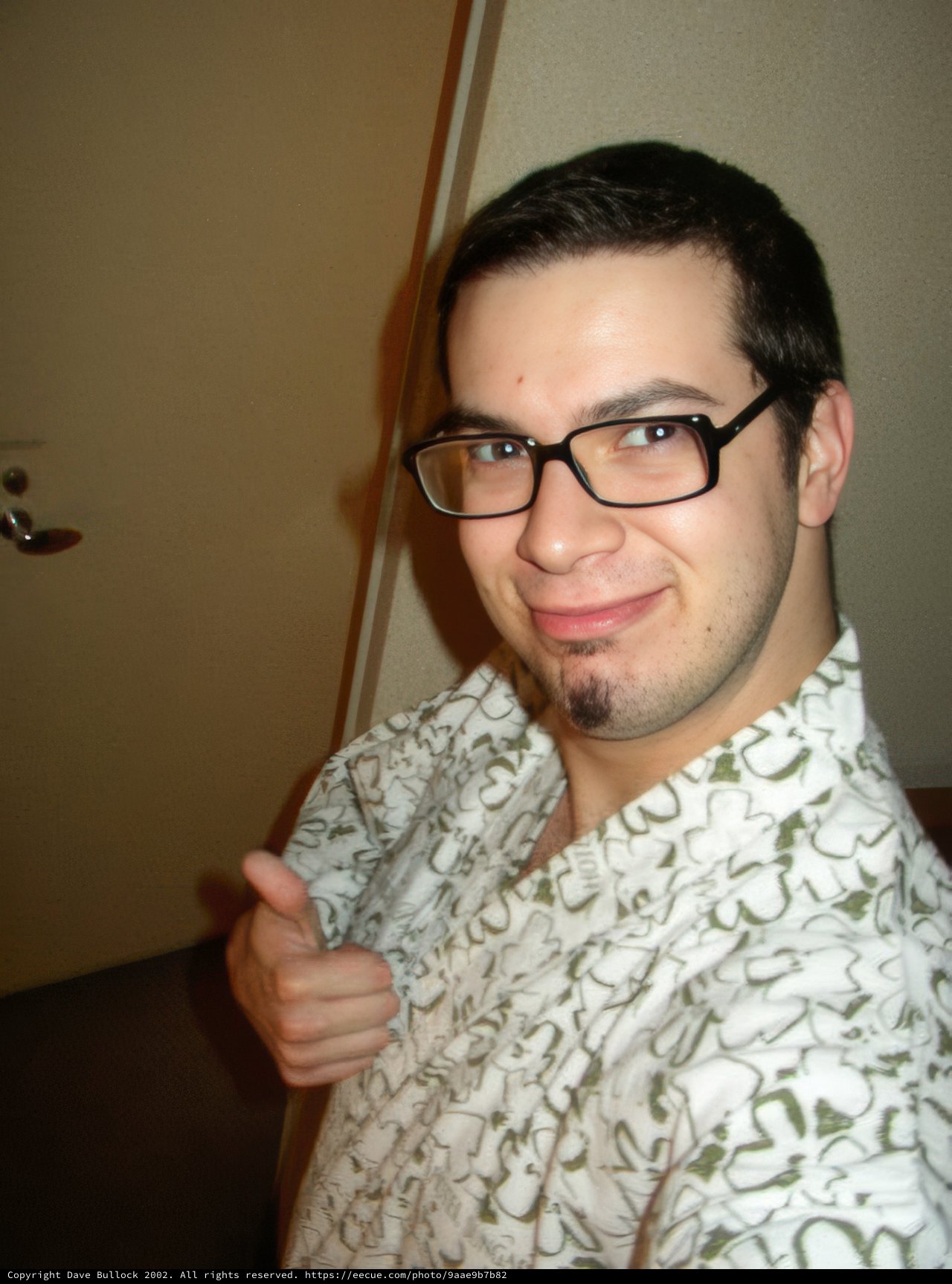 A Happy Man with Glasses
