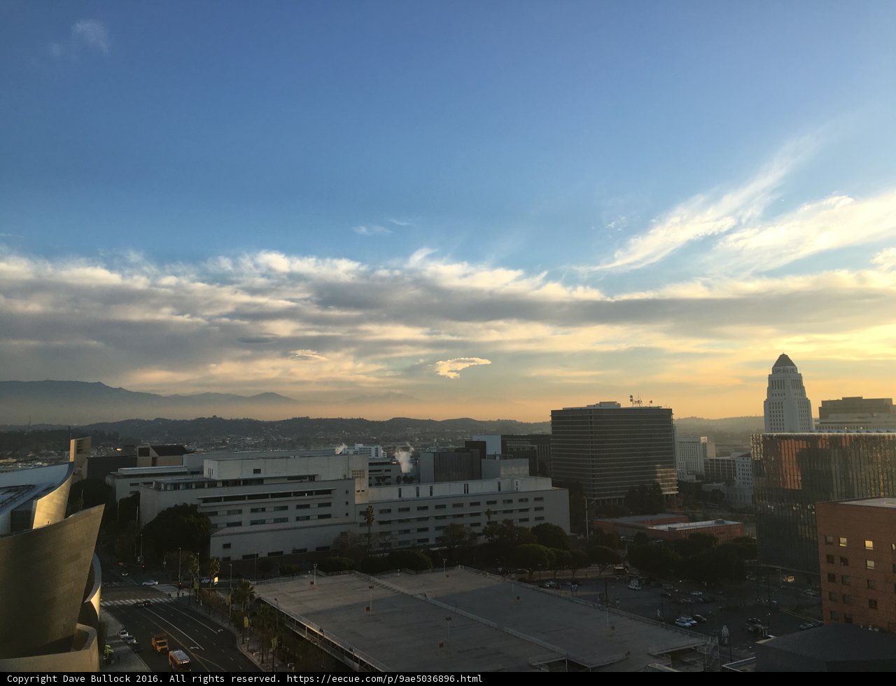 Sunset over the Los Angeles Metropolis
