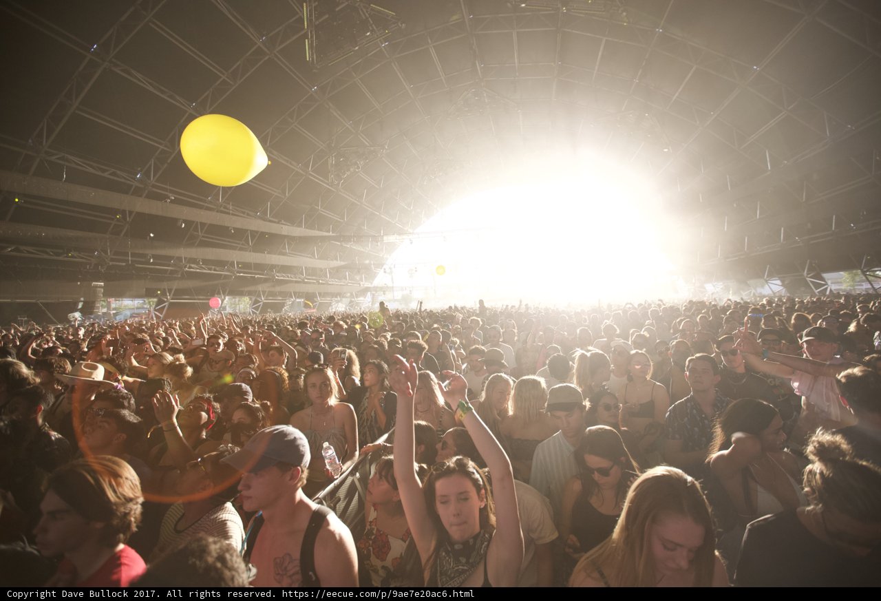 Yellow Balloons at Coachella Music Festival