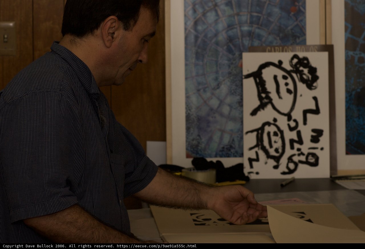 Calligraphy Session in Blue