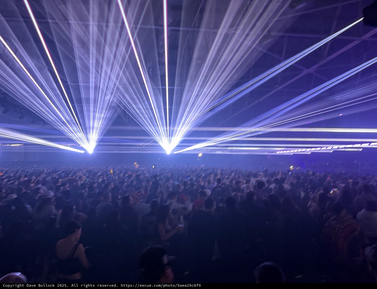 Dramatic Laser Light Show at Electronic Music Concert