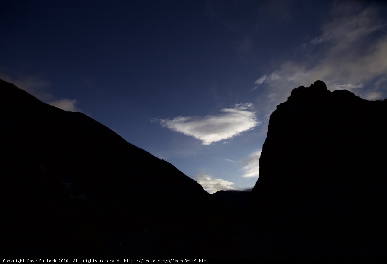 Majestic Mountain and Dramatic Cloud