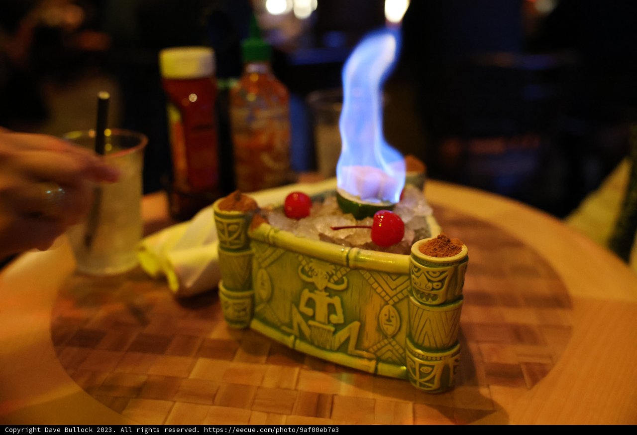 Flaming Cream Dessert at Disneyland Hotel
