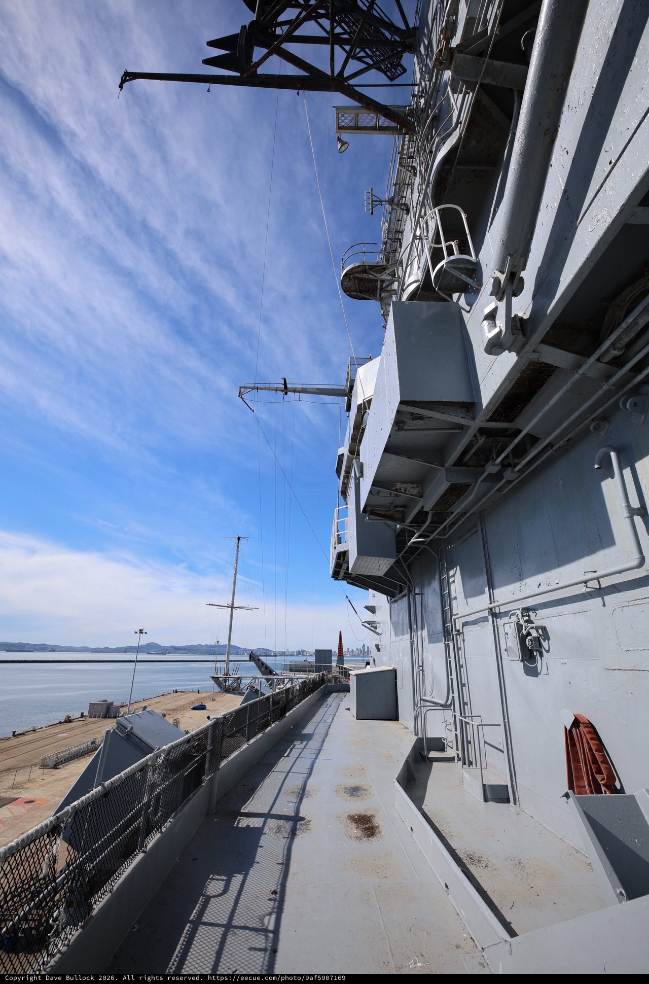 USS Hornet Aircraft Carrier Flight Deck Walkway View