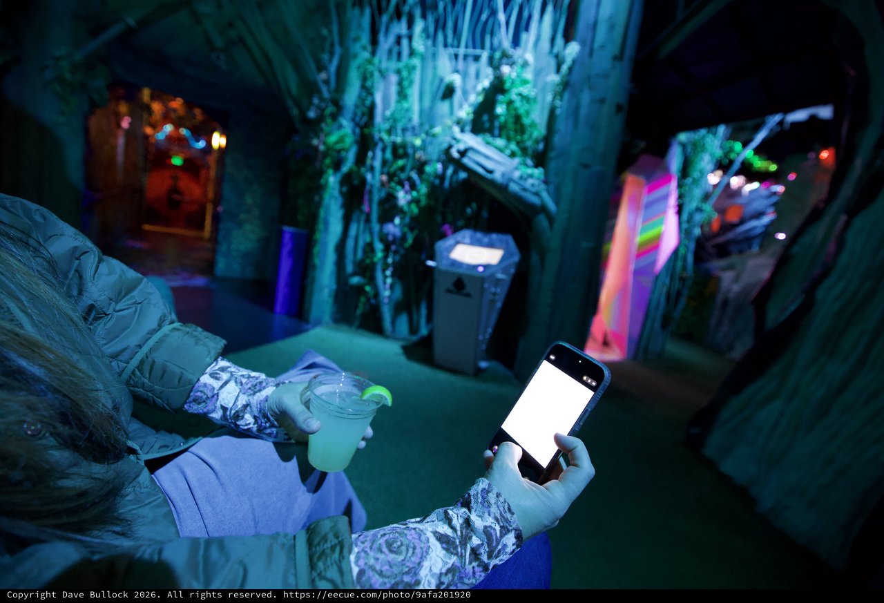 Digital Glow in an Ice Bar Fantasy