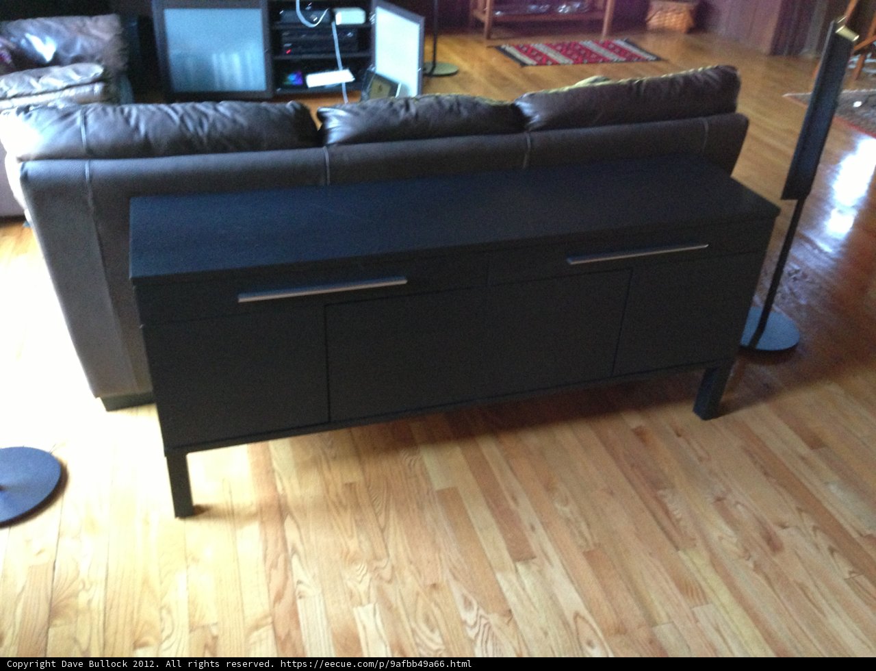 Elegant Black Sideboard in Chic Living Room
