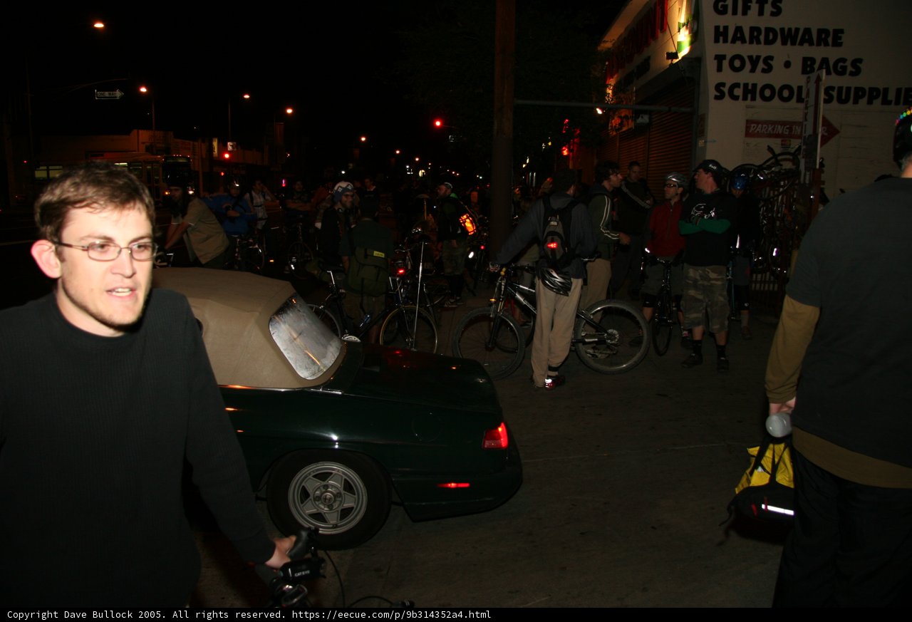 Midnight ride on a scooter