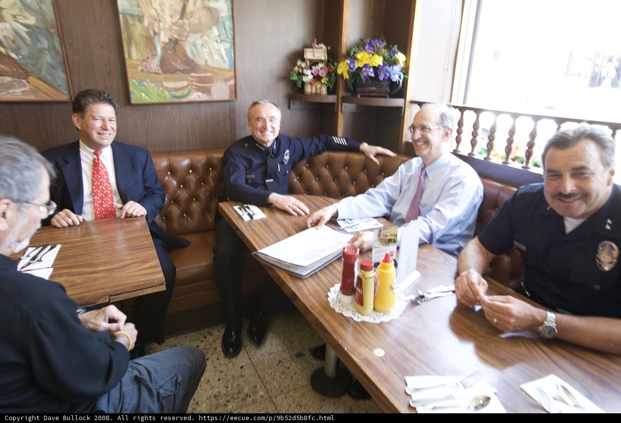Mayday Rally Attendees Meeting at Local Restaurant