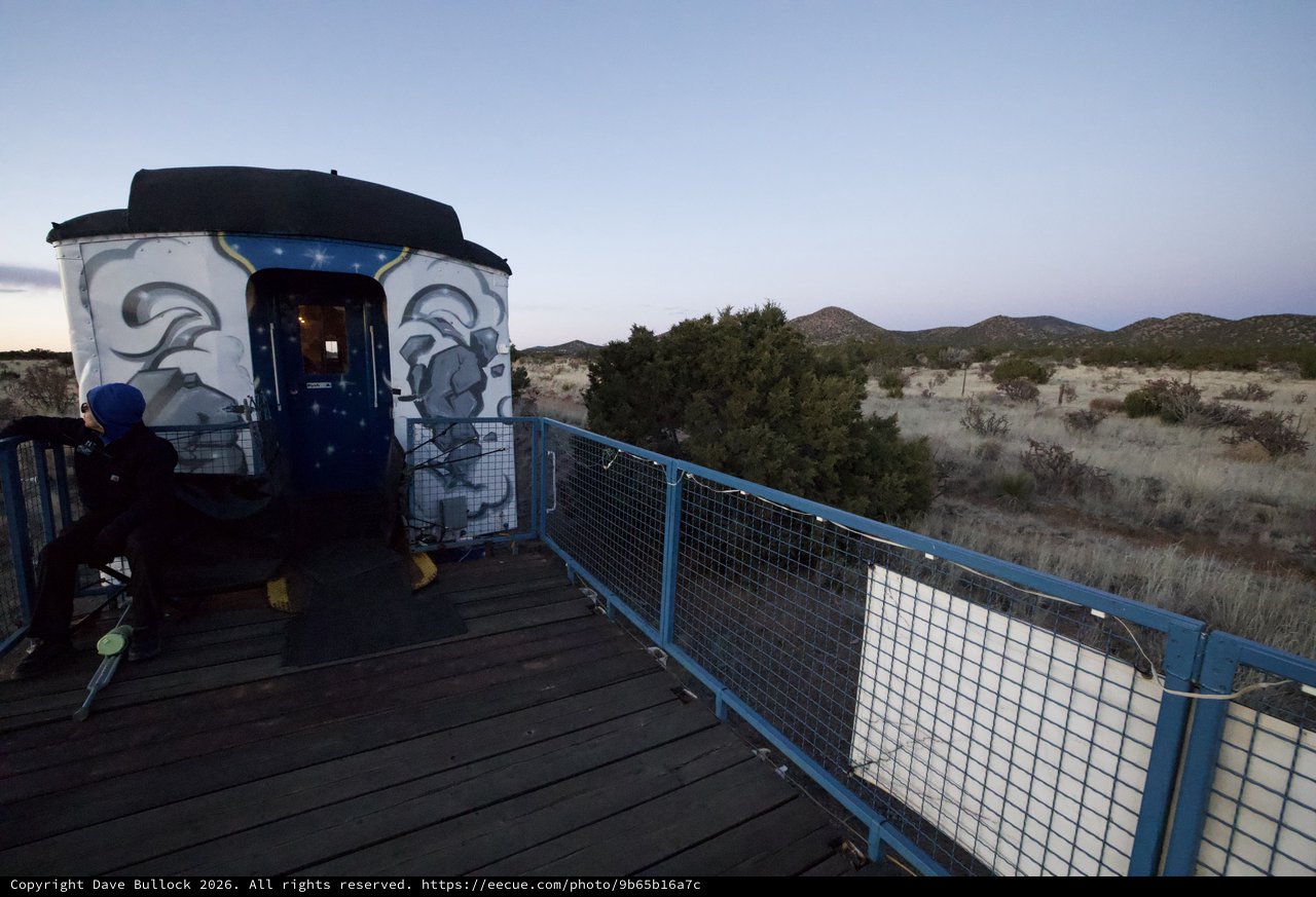Artistic Desert Yurt at Twilight in New Mexico