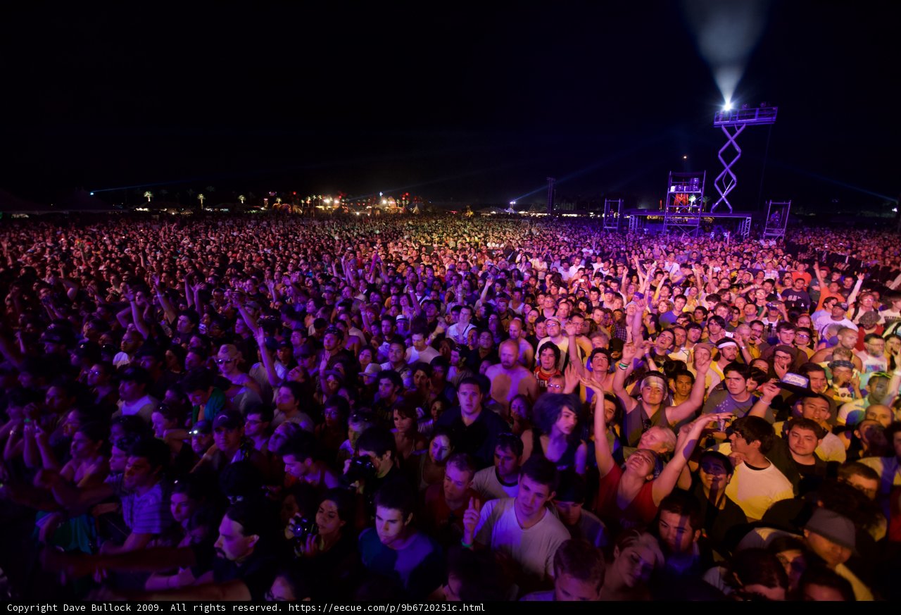 Nighttime Fun at Coachella Music Festival