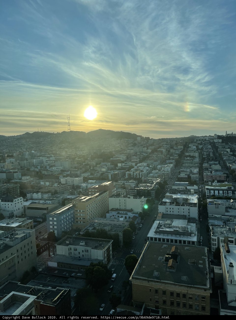 Cityscape Sunset from Above