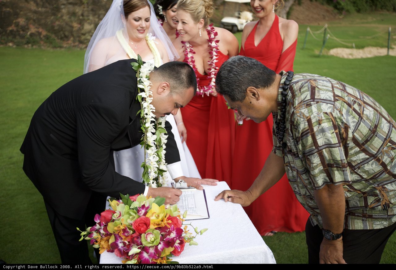 Signing the Wedding Certificate