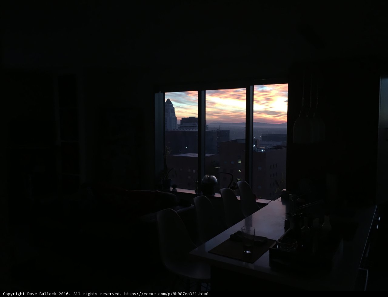 City lights from a dark room