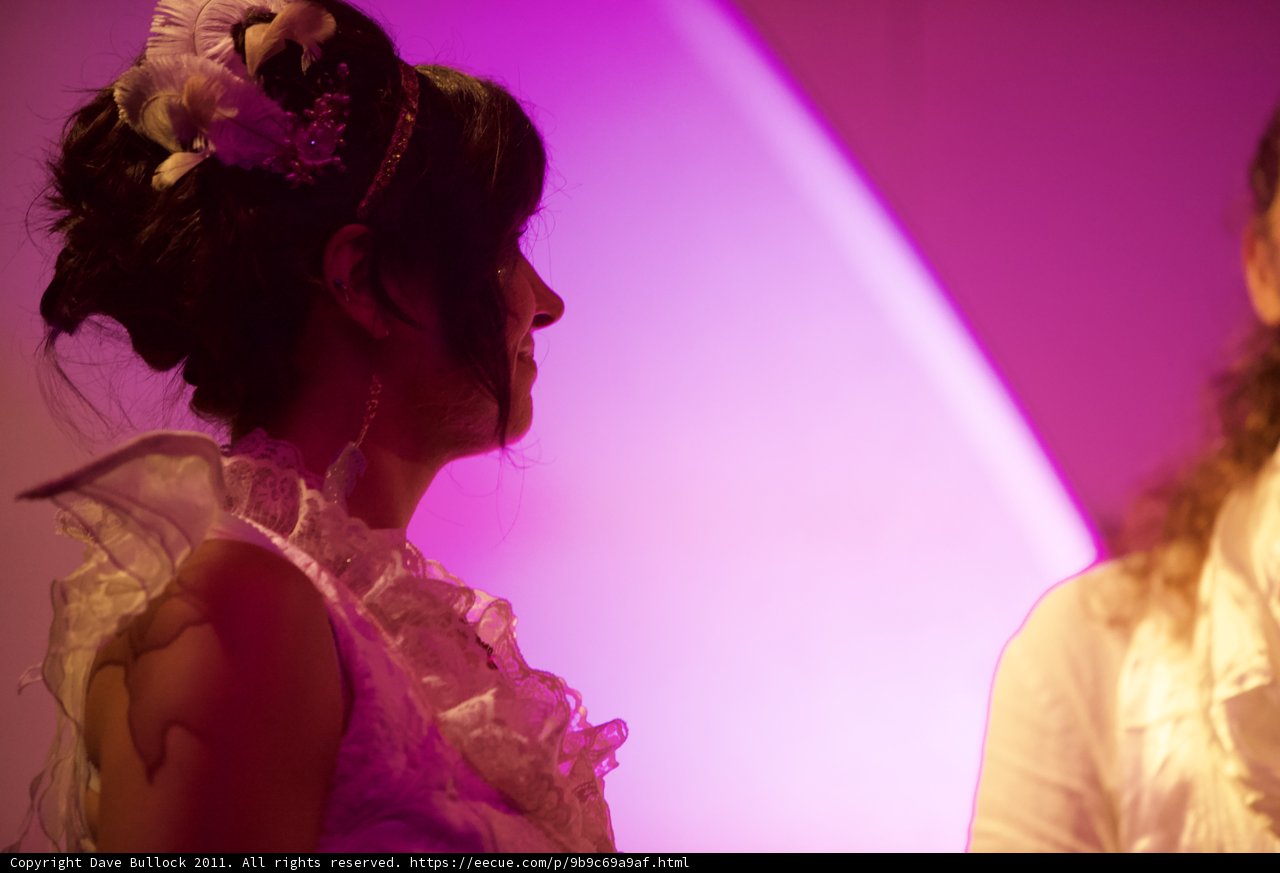 Wedding Chats in Purple Light