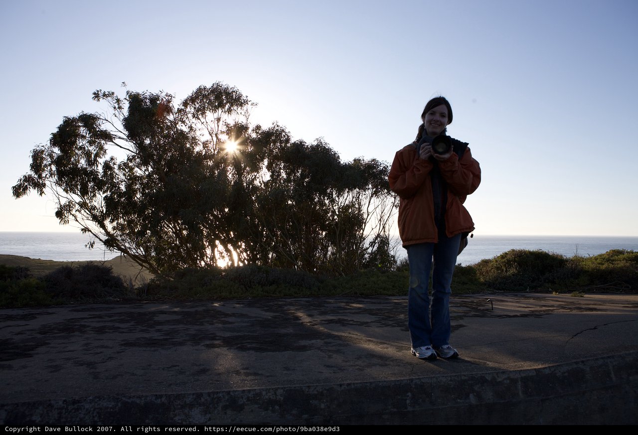 Photographer at Sunset on the California Coast