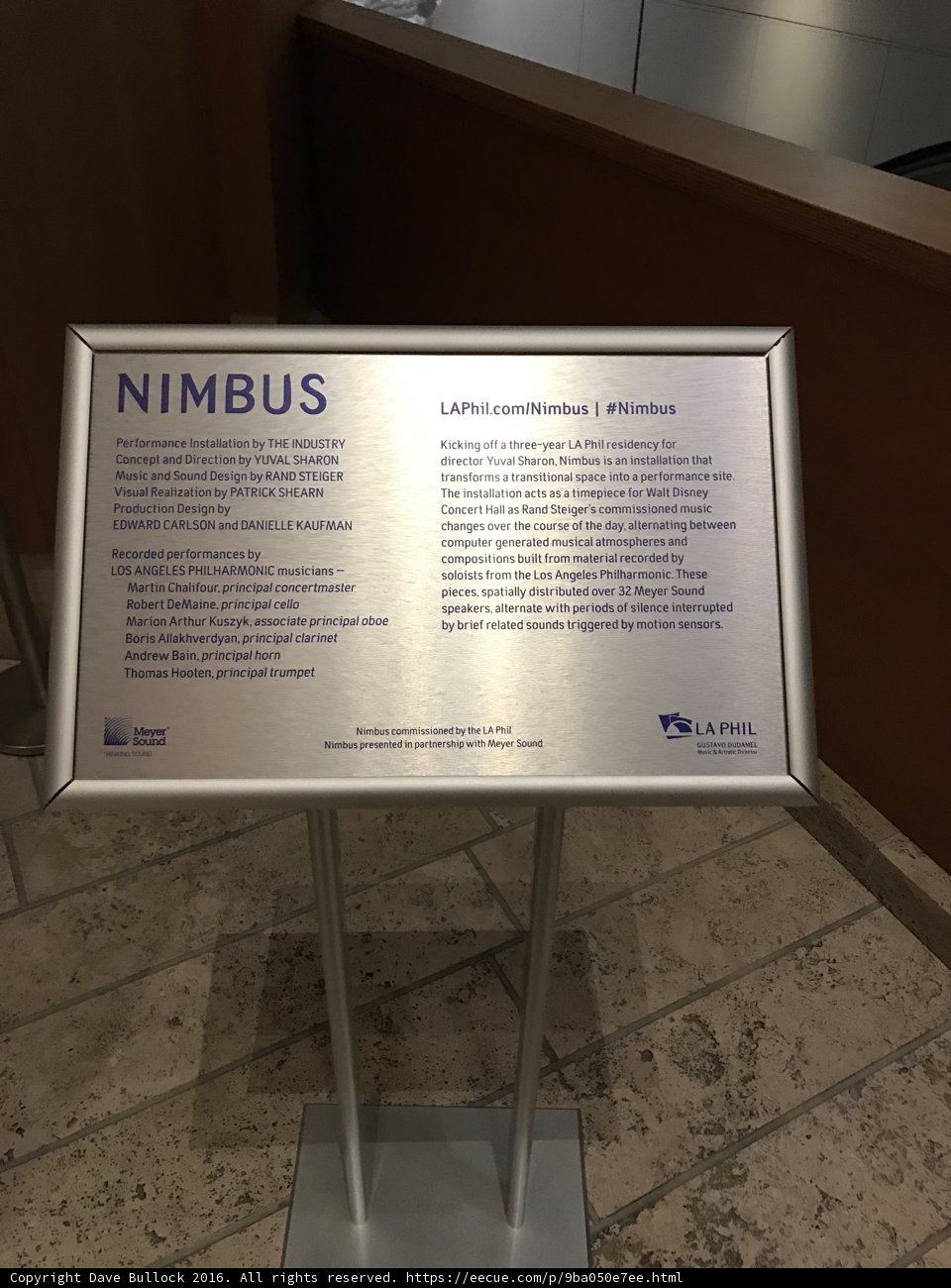 Nimbus Information Plaque