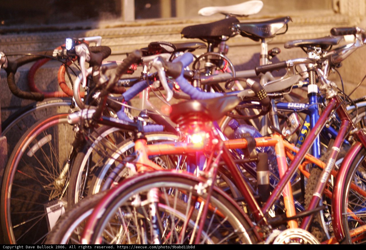 A Row of Two-Wheeled Machines