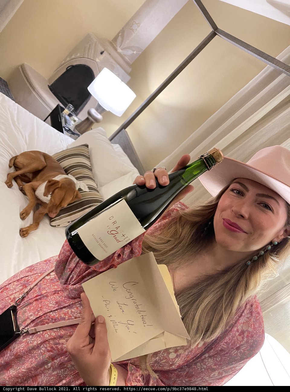 Pink Hat Wine Time