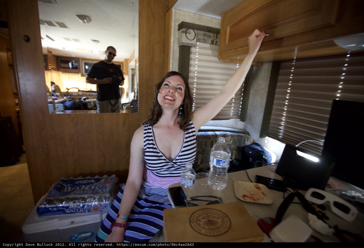 Candid Moment Inside RV at Coachella 2012