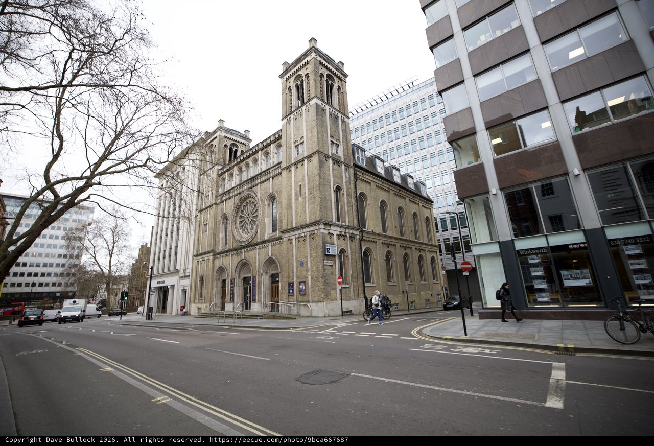 Historic Church Amid Modern London Architecture