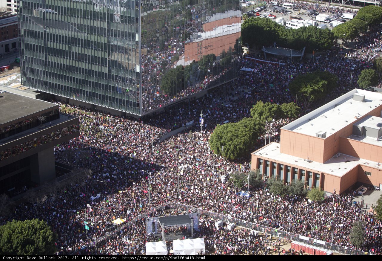 Women's March Draws Massive Crowd in Downtown LA