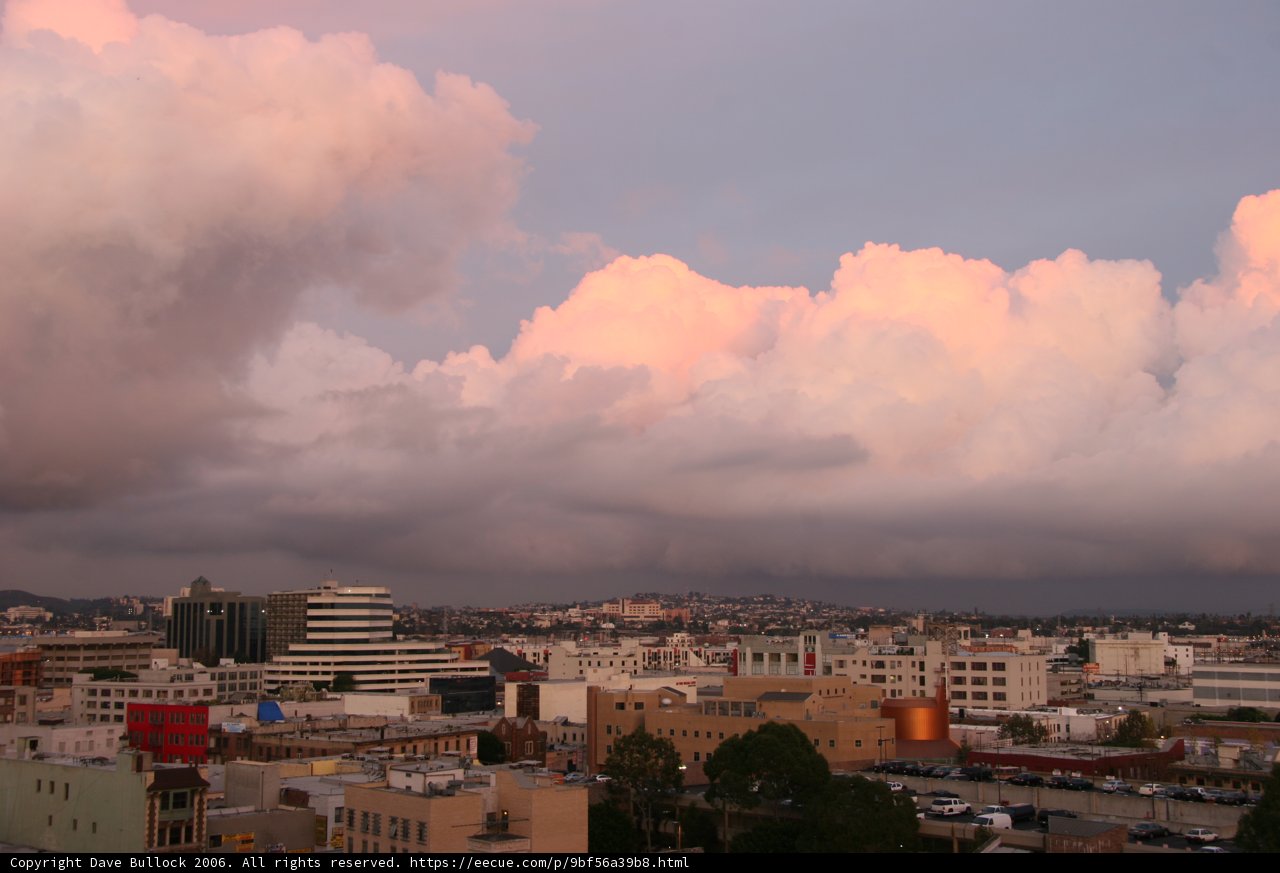 Pink Clouds Over the Urban Skyline