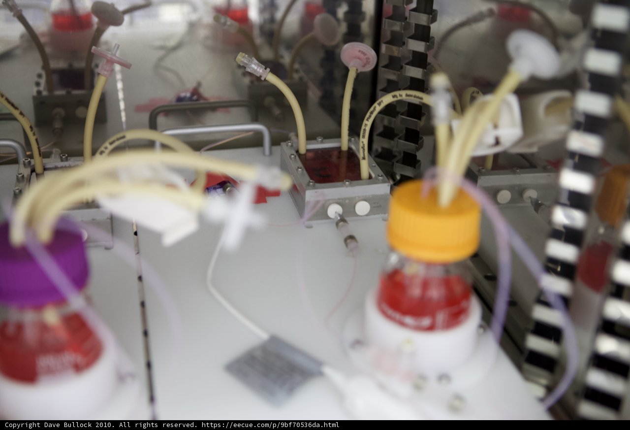 Colored Liquids in Lab Machine