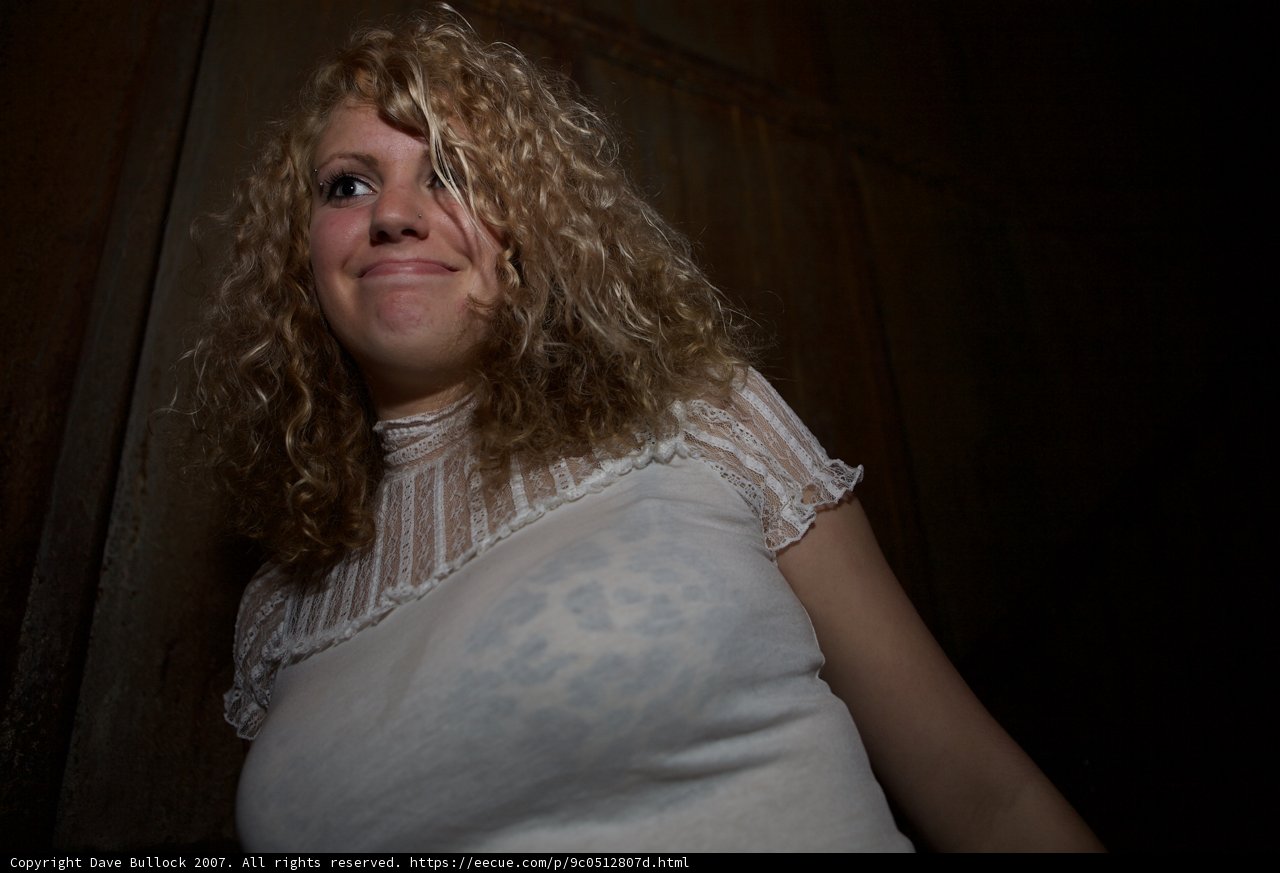 Curly-Haired Lady in Formal Blouse