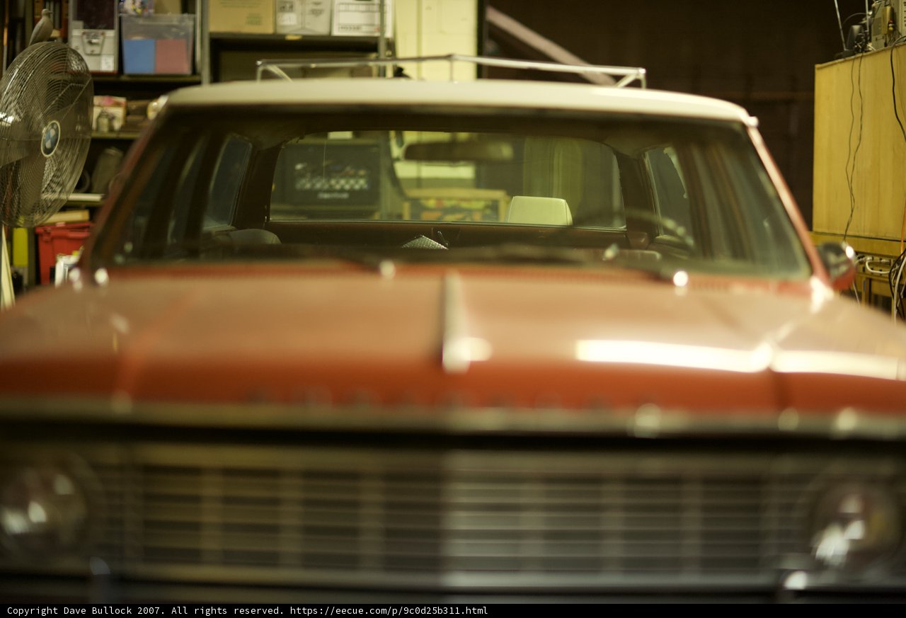 Ruby Red Truck Revs Up in Garage