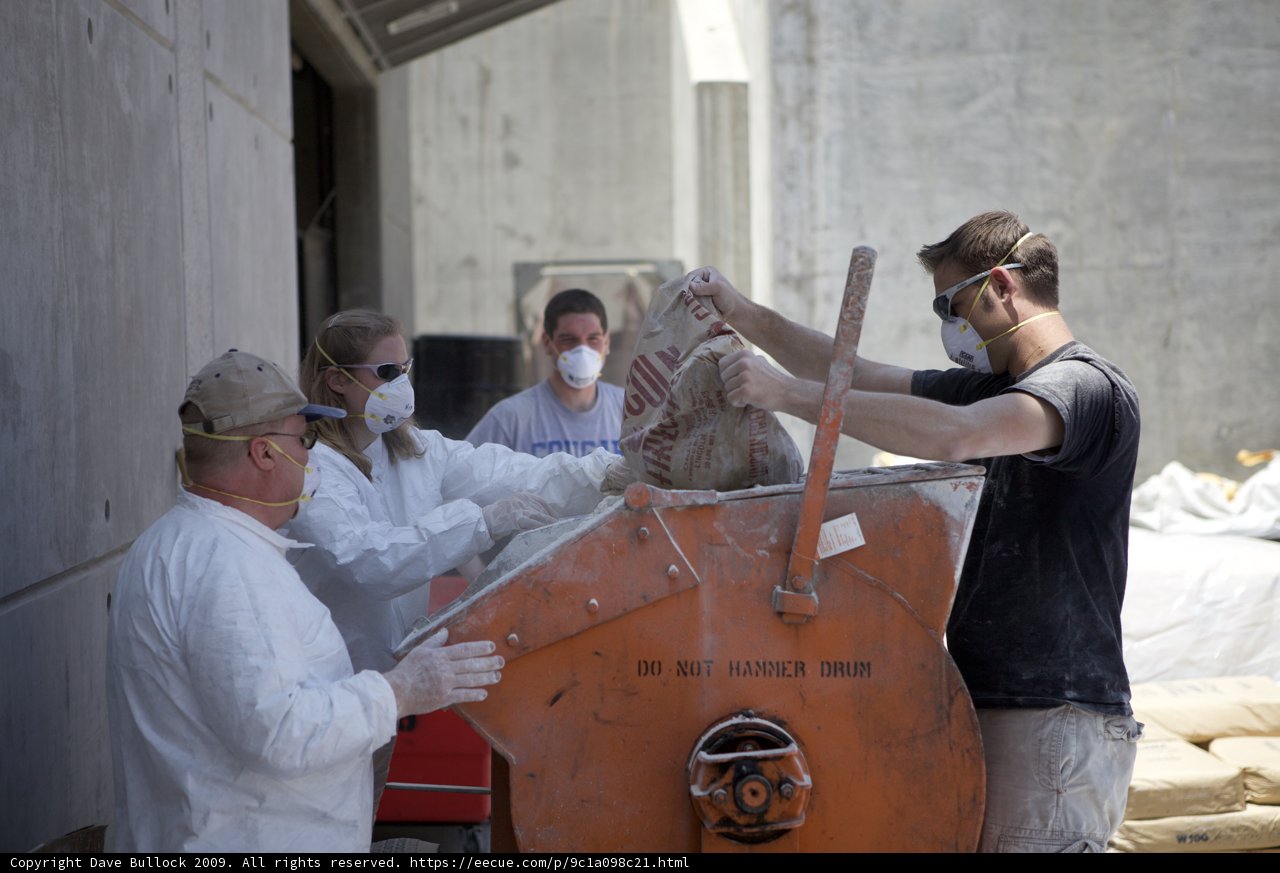 Working on the Plywood Machine