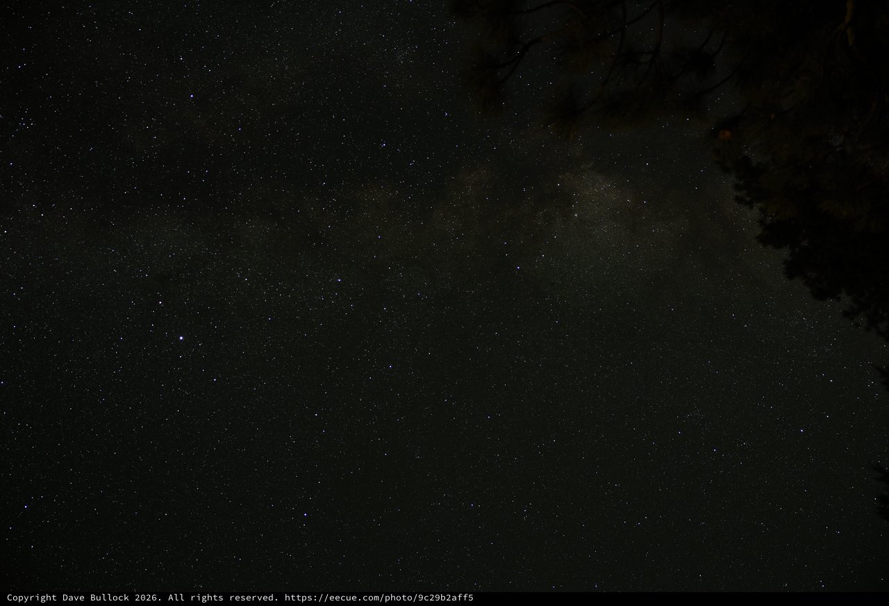Milky Way Glows Over Lassen Volcanic Night Sky
