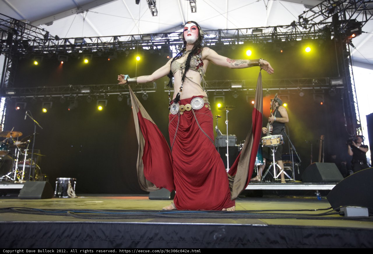 Solo Performance in Red Dress