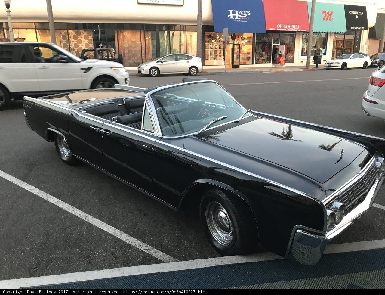 Sleek Convertible Parked in Busy Lot